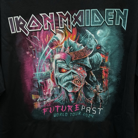 Upcycled Iron Maiden Future Past World Tour T Shirt XL NWOT - Picture 2 of 6